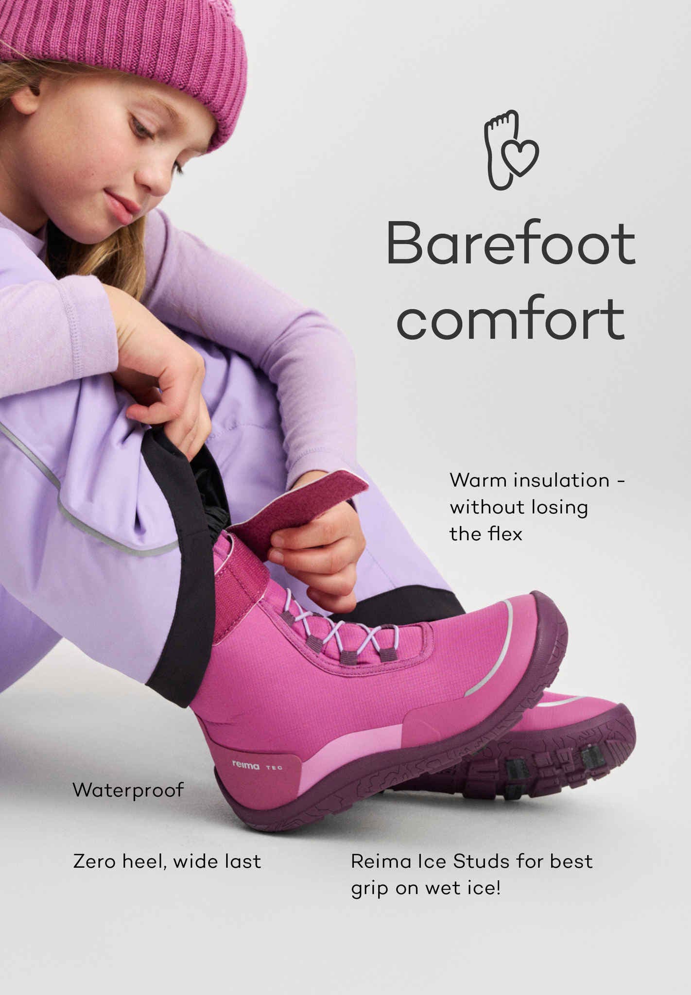 Kids' barefoot Winter boots Talvella Junior Winter