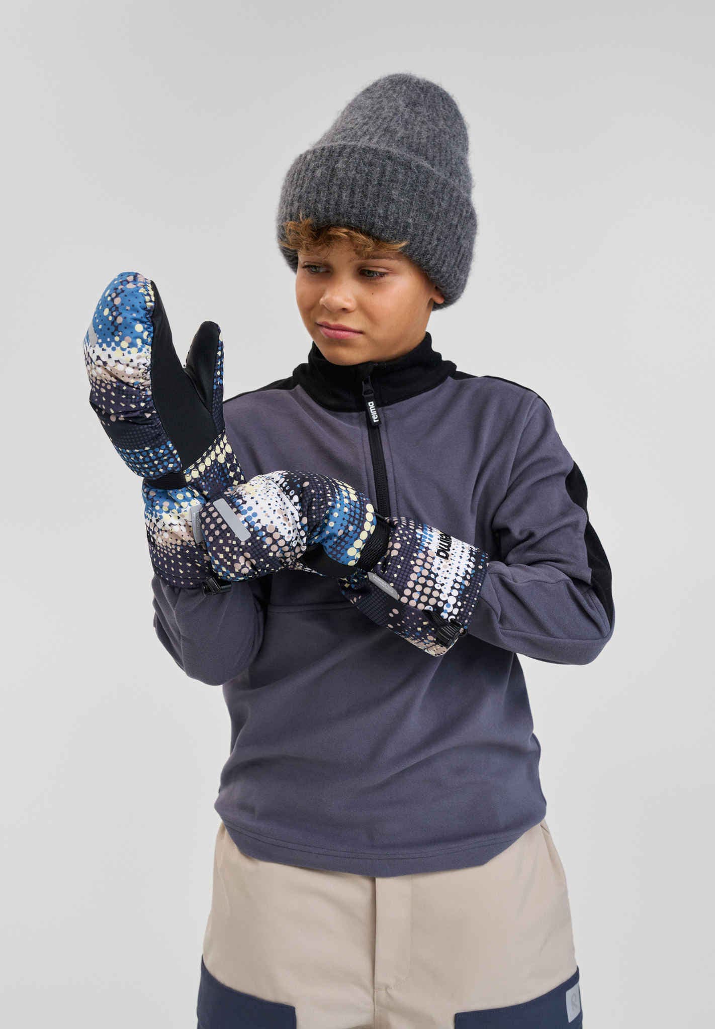 Kids' waterproof ski mittens Vanukko Winter