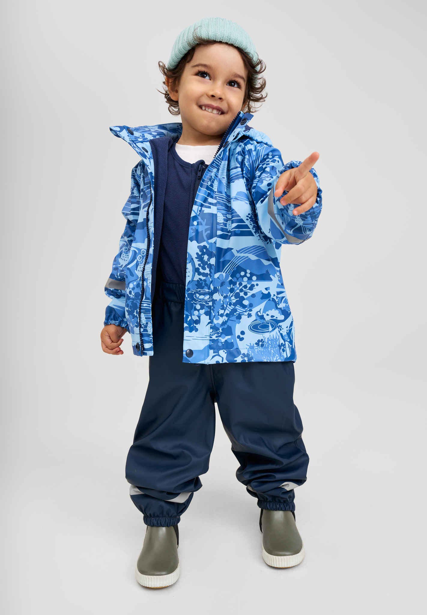 Kids' fleece lined rain bib Loiske Outerwear