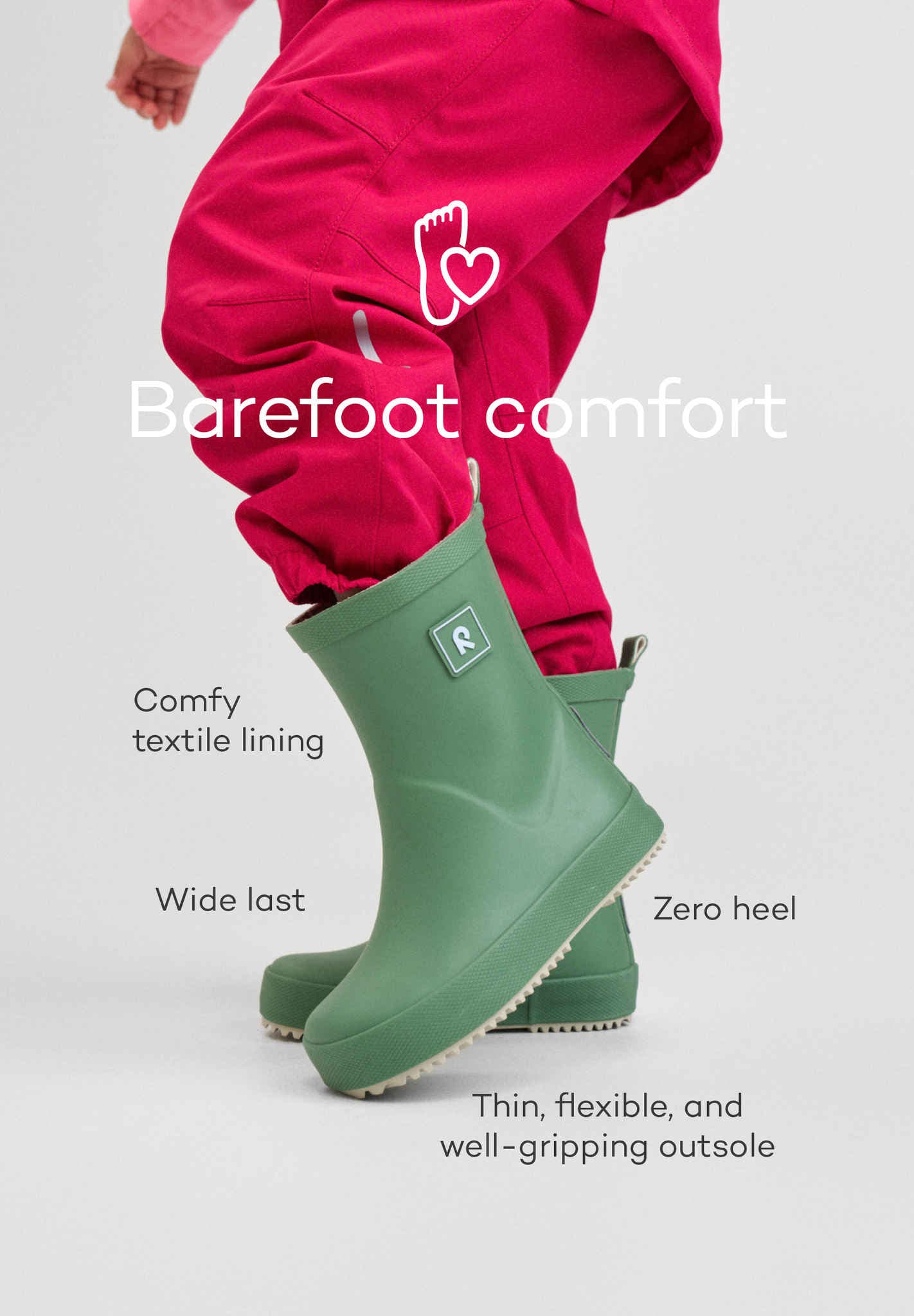 Kids' barefoot rain boots Ankka Rainwear